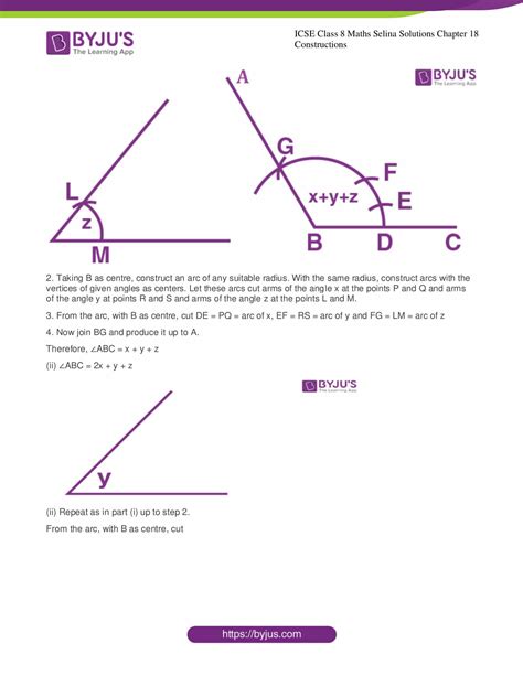 Selina Solutions Class 8 Concise Maths Chapter 18 Constructions Download Free Pdf