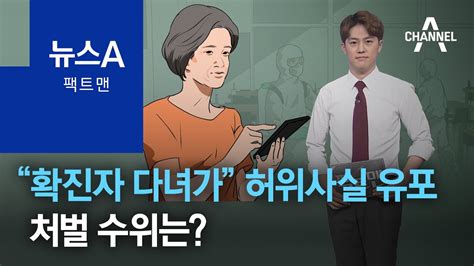 팩트맨 “확진자 다녀갔다” 허위사실 유포 처벌 수위는 뉴스a Youtube