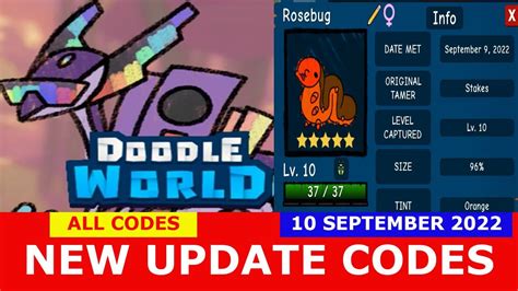 New Update Codes X Tints Doodle World Roblox All Codes