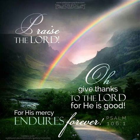 Psalm 1061 Praise The Lord Oh Give Thanks To The Lord For He Is