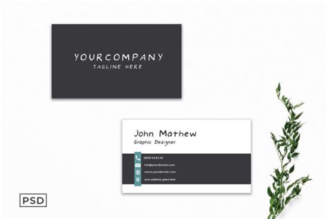 Black and White Business Card Template - Free Download