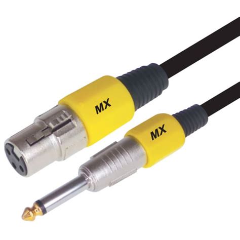 Mx Pin Mic Xlr Female Socket To P Mono Male Plug Cord Meter