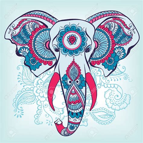 Stock Photo En 2020 Elefantes Pintados Arte De Elefante Y Dibujos De