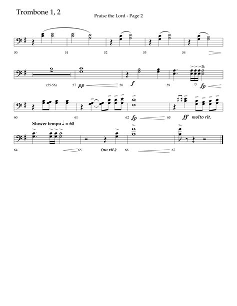 Praise The Lord Choral Anthem Satb Trombone Sheet Music Pdf Lifeway