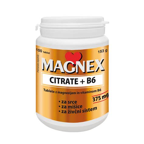 Magnex Citrate Mg B Citrat Tablet Lekarna Ma Kovec