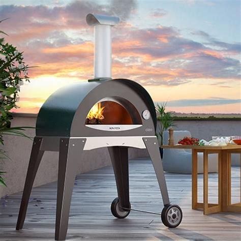 Alfa Forno Ciao Wood Burning Pizza Oven On Cart Green Bbqguys