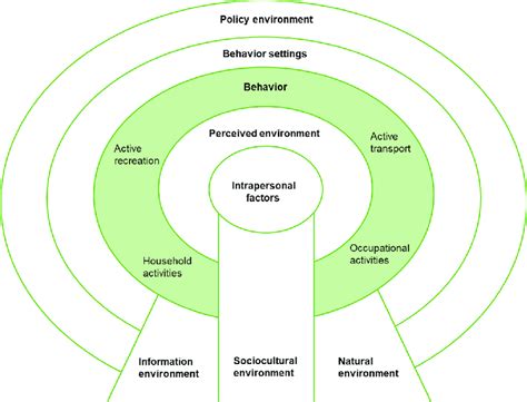 The Ecological Model Of The Four Domains Of Active Living By Sallis Et