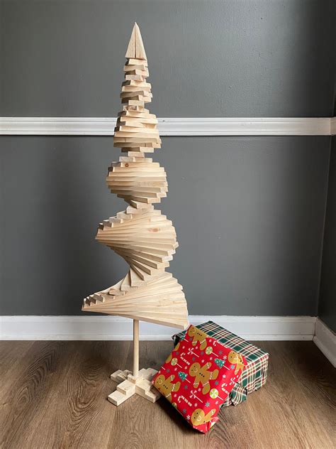 Wooden Spiral Christmas Tree Etsy