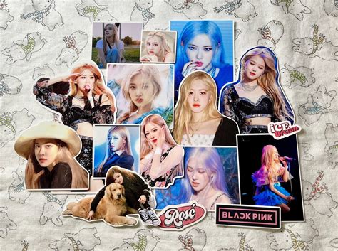 17 Pcs Rose Blackpink Stickers Set / Waterproof Sticker | Etsy