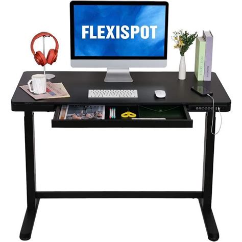 FLEXISPOT Bureau élèctrique réglable Assis Debout avec plateau en chêne