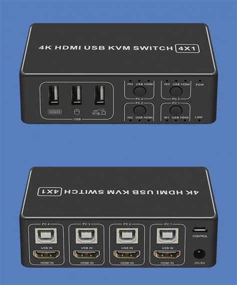 Hzl 4k Hdmi Usb Kvm Switch 4x1 4k60hz 價錢、規格及用家意見 香港格價網 Hk