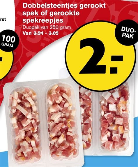 Dobbelsteentjes Gerookt Spek Of Gerookte Spekreepjes G Aanbieding