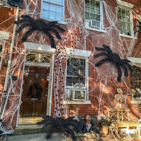 Araña de felpa Negra Gigante para decoración de fiesta de Halloween