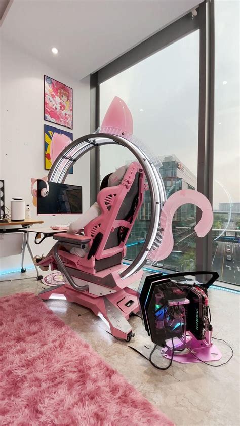 Ingrem C Pink Video Gamer Room Diy Game Room Design Gaming Room