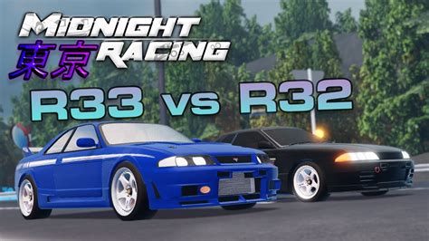 Nissan Skyline Gt R Street Racing R33 Vs R32 Roblox Midnight Racing Tokyo Youtube