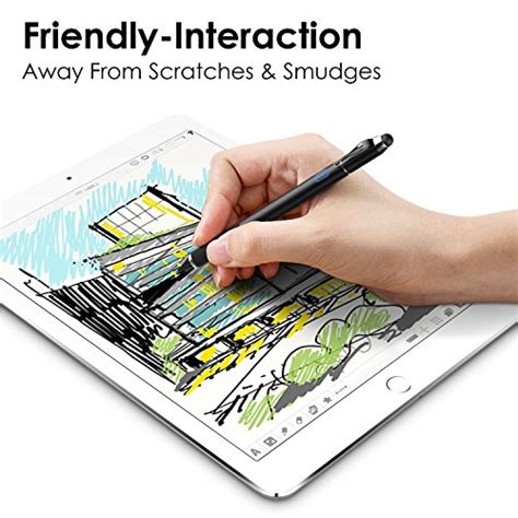 MoKo Universal Active Stylus Pen 2 In 1 Capacitive Fine Point Touch