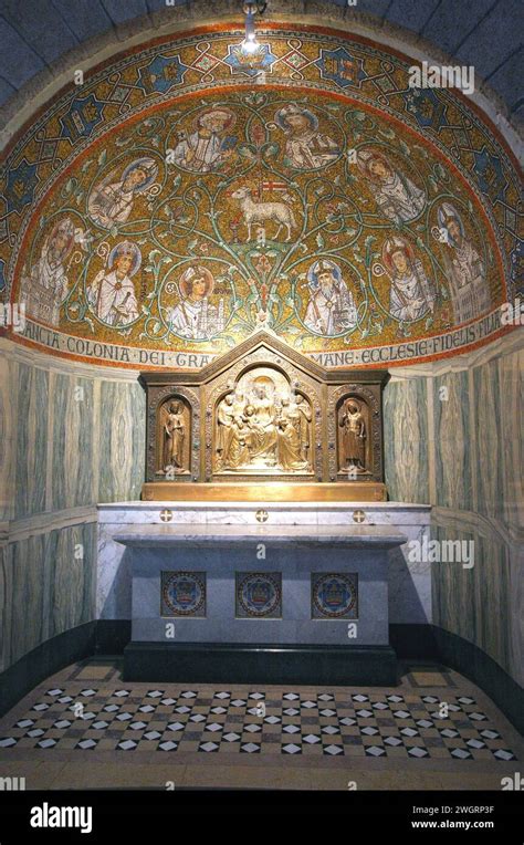 Mosaic Of Agnus Dei The Lamb Of God Among The Saints Inside The Church