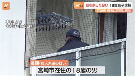 母親の背中など刺した疑いで無職の息子18を逮捕 宮崎市 ライブドアニュース