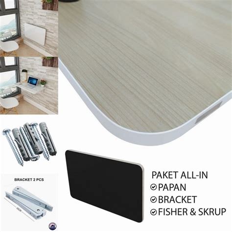 Jual MEJA LIPAT DINDING Furniture Modern Ambalan Laptop Tempel