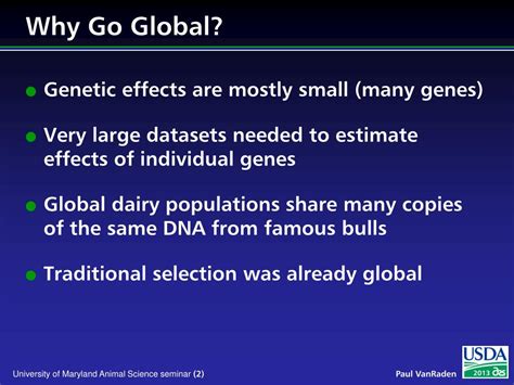 PPT Global Impact Of Genomic Selection In Dairy Cattle PowerPoint