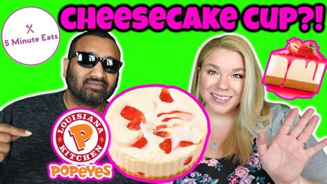 Popeyes Strawberry Cheesecake Cup Review Youtube