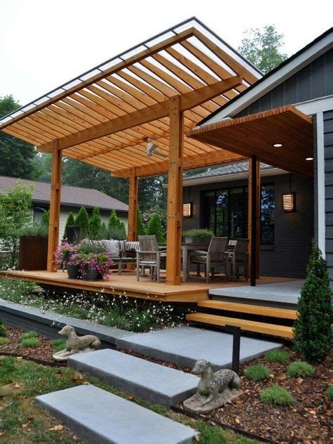 120 Front Entrance Pergola Ideas Pergola House Exterior Backyard