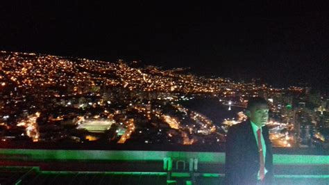 De Noche Vista De La Ciudad Desde El Helipuerto De La Casa Grande Del