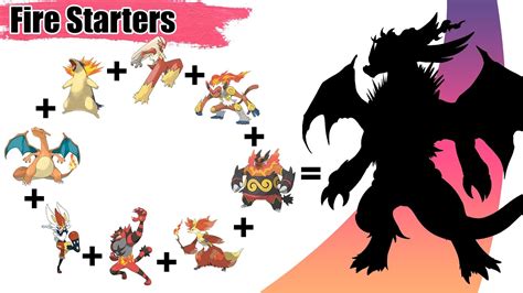 All Fire Starters Pokémon Fusion Gen 1 To Gen 8 Youtube