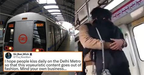 Delhi Metro Is Once Again In News After Couple Kissing Video Inside The