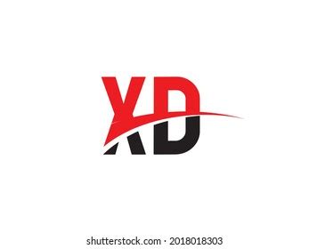 Xd Letter Initial Logo Design Template Stock Vector Royalty Free