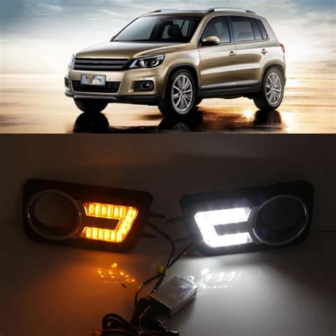 Car Flashing Pair For Volkswagen Vw Tiguan Led Drl