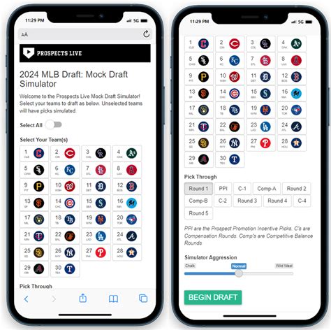 2024 Mock Draft Simulator — Prospects Live