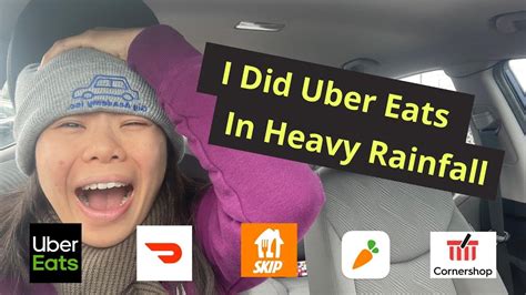 I Did Uber Eats In Heavy Rainfall Mm Of Rain Doordash