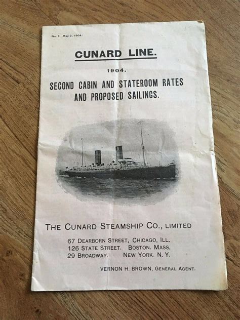 Cunard Line Brochure Deck Plans Incl S S Carpathia Titanic S