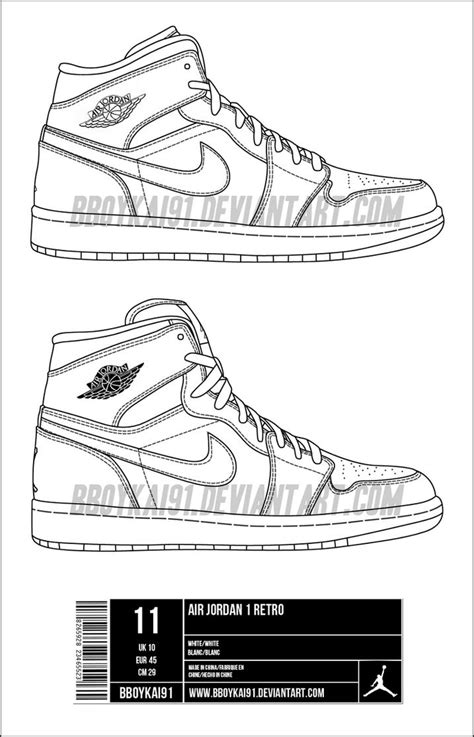 Air Jordan 1 Retro Template by BBoyKai91 on DeviantArt