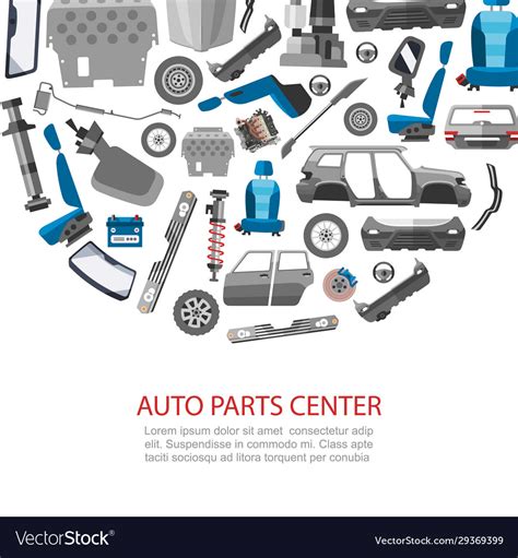 Car spares and auto parts service Royalty Free Vector Image