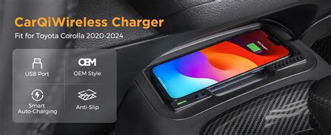 Amazon CarQiWireless Wireless Charger For Toyota Corolla 2024 2023