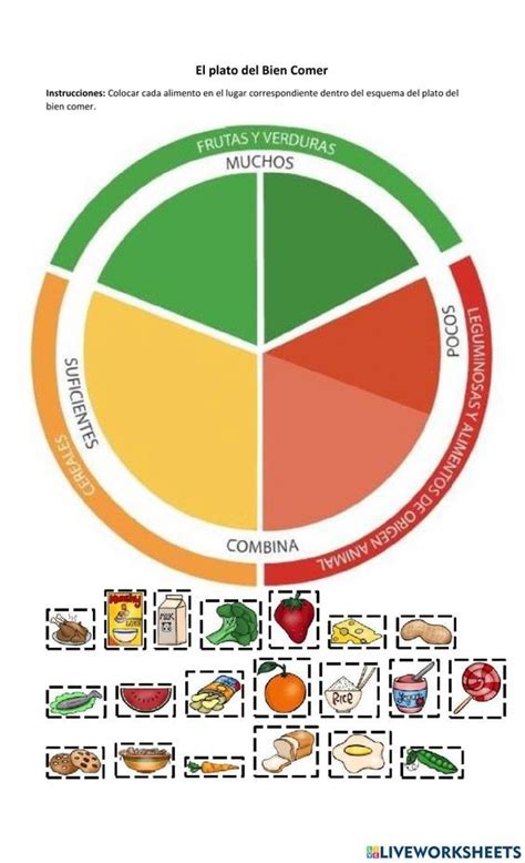 Ficha Interactiva De Alimentación Saludable Para Preescolar Puedes Hacer Los Ejercicios Online