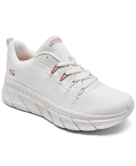 Skechers Bobs Sport B Flex Hi - Parallel Force Casual Wedge Sneakers From Finish Line in White ...