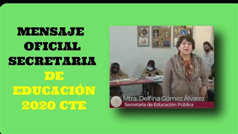 Mensaje Delfina Gómez Álvarez 3 ra sesión ordinaria de Consejo Técnico