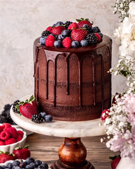 Chocolate Berry Cake In Bloom Bakery