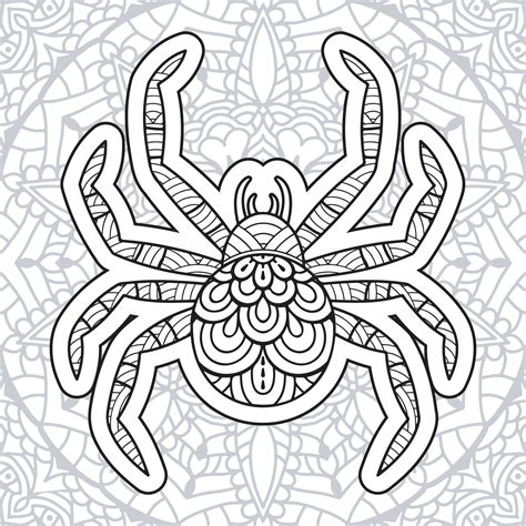 Insect Mandala Coloring Pages 8773481 Vector Art At Vecteezy