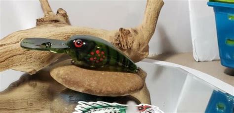 Custom Painted Rock Crawler Crankbait Phantom Craw Green Ebay