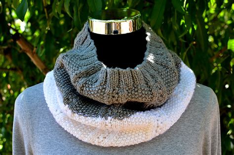 Ravelry Two Colors Infinity Cowl Pattern By Christy Hills