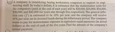 Solved A Company Is Considering Buying Workstation Chegg