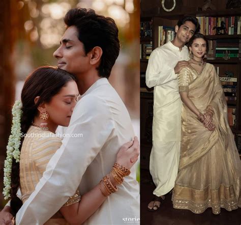 Aditi Rao Hydari And Siddharth S Wedding South India Fashion In