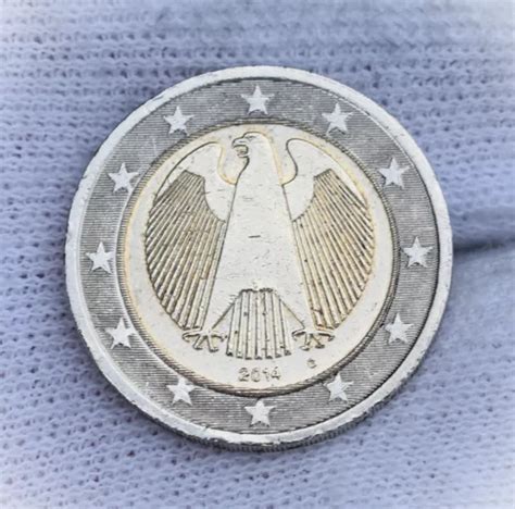 2 EURO KURSMÜNZE Deutschland Bundesadler 2014 G sammeln numismatik