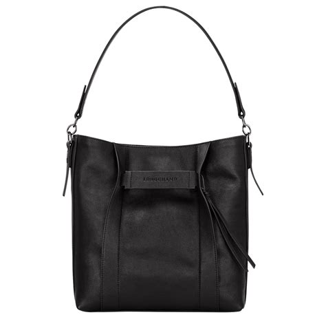 Longchamp 3d M Hobo Bag Black Leather 10225hcv001 Longchamp Us