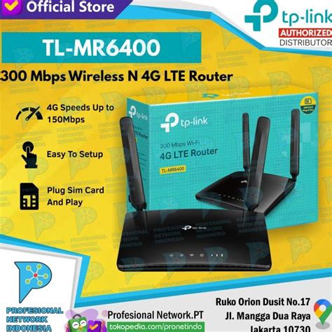 Jual TP LINK TL MR6400 300Mbps Wireless N 4G LTE Router Shopee Indonesia