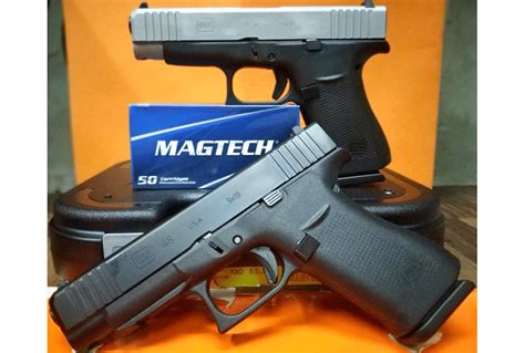 Compact Slimline Glock 48 9mm In Black With Rails Or Silver Slide Now